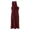 Bestseller transfronterizo de AliExpress producto nuevo primavera 2026 elegante bufanda asimétrica vestido midi 5029170