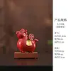 Signo del Zodiaco Rojo de Cerámica para Hacerse Rico Inmediatamente, Pequeños Adornos para Escritorio, Decoraciones de Interiores, Regalos Creativos y Recuerdos