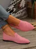 Bailarinas de moda multicolor de talla grande transfronterizas, zapatos casuales planos de punta para mujer