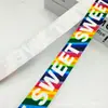 Banda elástica jacquard de alta elasticidad y alta densidad de nailon, ropa interior ropa interior con letra de LOGO impresa, cinta elástica, accesorios para la ropa
