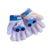 Guantes de Rebaja para Niñas, Nuevo Estilo Otoño e Invierno, Guantes Cálidos y a Prueba de Frío Kuromi de Cinco Dedos para Niños Pequeños y Niños