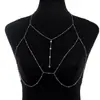Cadena para el pecho, bikini, cadena para la clavícula, joyería para el cuerpo, collar sexy, accesorios para mujer, cadena de moda europea y americana.