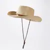 Sombrero de Sol de Ala Ancha Grande para Mujer para Viaje a la Playa, Sombrero de Protección Solar para Vacaciones, Nuevo Sombrero Vaquero Occidental de Playa Verano 2025