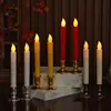 Luz Electrónica de Vela Simulada LED, Roja, para Uso Doméstico, Ofrenda de Incienso de Año Nuevo, Luz de Vela sin Humo, para Ofrenda a Buda, Portavelas, Boda, Inauguración de Casa