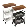Estantería con Carrito Móvil para Sala de Estar, Sofá, Dormitorio, Organizador de Snacks y Libros, Estantería para Guardar Snacks