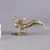 Adorno de nube auspiciosa y fénix de latón, decoración creativa de dragón y fénix, artesanía de cobre de fénix para decoración de sala de estar en casa, mascota de té, transfronterizo