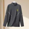 Camiseta térmica de capa base para hombre de otoño e invierno, camiseta de manga larga con cuello semi-alto, top de marca de moda, ropa de alta calidad para hombre