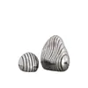 Acero Inoxidable Gota de Agua Piedra de Guijarro Escultura Metal Espejo Personalizado Mesa de Café Silla Decoración Exterior Adornos en Stock