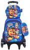 Mochila con Ruedas Transfronteriza, Mochila Escolar para Estudiantes de Primaria de 6 a 12 Años, Bolsa Dura 3D, Set de Tres Piezas, Lonchera, Estuche para Lápices