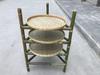 Prateleira de armazenamento de bambu feita à mão personalizada, prateleira de armazenamento para panela quente, restaurante, cozinha, multicamadas, simples, restaurante, hotel, escorredor de pratos