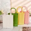 Bolso de mano mini a cuadros fresco para mujer, bolso vertical brillante para teléfono, bolso tipo cesta simple, único y moderno