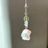 Estilo Ins Carrillón de Viento de Botella Flotante Llavero de Teléfono Colgante Pequeño Medusa Estrella Correa para Bolso Decoración Versátil para Mujeres