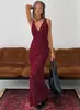 Vestido a rayas de cuello redondo transfronterizo europeo y americano más vendido para mujer, con cintura ceñida, mangas abullonadas, vestido casual de vacaciones de longitud media línea A