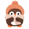 Parches bordados de toalla de dibujos animados, parches para bufanda y chaqueta de plumas, parches de tela autoadhesivos para ropa