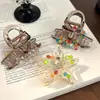 Pinza para el Cabello de Acrílico con Cristales de Colores para Mujer, Estilo de Alta Gama para la Parte Trasera de la Cabeza, Accesorio para el Cabello Súper Elegante 2026, Pinza de Tiburón Grande