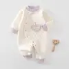 Mono cálido para bebé, ropa exterior de otoño e invierno para bebés y niños pequeños, mameluco acolchado, ropa de invierno