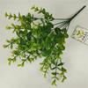 7 Galhos 35 Eucalipto 5 Camadas 6 Camadas Folhas de Dinheiro Grama de Milão Gipsofila Planta Artificial Flor Falsa Flor de Seda