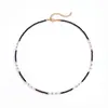 Collar de Perlas de Piedra Natural con Cuentas de Dopamina para Mujer Verano Joyería Hecha a Mano DIY de Alta Gama Cadena para Clavícula de Acero Inoxidable
