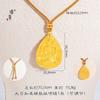 Colar com Pingente Jinyan Dourado Areia Forte Conservação de Cor Oito Santos Padroeiros Manjushri Samantabhadra Bodhisattva Ano do Zodíaco Corrente de Suéter para Homens e Mulheres