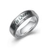 Anéis Personalizados de Novo Estilo Europeus e Americanos Transfronteiriços Para Casal Moda Her King His Queen Anéis Combinando de Aço Inoxidável