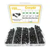 150 Piezas 410 Acero Inoxidable Color Natural/Negro #8 Cabeza Hexagonal Cola de Taladro Juego M4.2 Tornillo de Cola de Milano Hexagonal En Caja