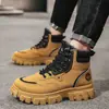 Botas Martin para hombre, nueva colección otoño/invierno 2026, forradas de felpa, cálidas, botas de nieve, de caña alta, suela gruesa, antideslizantes, botas de trabajo, X198-1