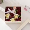Nueva Caja de Regalo de Rosa con Apertura de Ventana para San Valentín, Caja de Regalo de Flor de Jabón para Cumpleaños, Caja de Regalo Transparente con Empaque de Flor Eterna