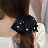 Elegante Estilo Francés Nuevo Estilo Flor con Cuentas Lazo Pinza para Cabello de Alta Gama Semirrecogido Accesorios para el Cabello Cola de Caballo Alta