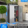 Armário de armazenamento externo de aço inoxidável 304, ferramentas de jardim, armazenamento de artigos diversos com trava, armário de armazenamento pode ser novo com pés de apoio