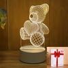 Presente Criativo Luz Noturna 3D para Atividades de Feriado Infantil, Luz Noturna Pequena USB de Natal com Logo Impresso em LED