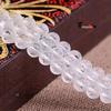 Cristal Branco Fosco Natural DIY Joias Artesanais Contas Soltas Cristal Branco Fosco Mantra de Seis Sílabas Produto Semiacabado Atacado