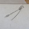 Collar de cuentas de plata s925 con 1-3 hebillas, cadena de ajuste con hebilla para bebé, cadena de extensión con botón DIY, cadena de cola 4099