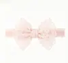 Nueva diadema de encaje con lazo para bebé, exquisita, protección elástica para la clavícula del bebé, dulce accesorio para el cabello 5659