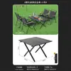 Conjunto de Mesa e Cadeiras Dobráveis para Exterior Tour de Carro Mesa de Churrasco Mesa Enrolável Mesa de Camping Mesa Dobrável Portátil Mesa e Cadeiras de Piquenique