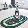Alfombra de Entrenamiento de Terciopelo de Cristal Alfombra de Yoga para el Hogar Interior Antideslizante Silenciosa Ovalada Alfombrilla de Piso para Saltar la Cuerda Fitness Alfombrilla Aislante de Sonido Amortiguadora de Impactos
