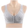 Novos Sutiãs para Meia-Idade e Idosos 2024, Lingerie para Mães, Algodão Puro, Sem Aros, Sutiã Push-Up Estilo Colete com Fecho Frontal para Idosos