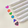 Chenxi 10091 Sencillo Blanco Puro Bolígrafo Journaling Dibujo Colorear Tarjeta de Felicitación Marcado Set de 6 Bolígrafos de Punta Bala con Purpurina