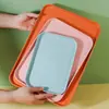 Bandeja Rectangular de Aspecto Elevado para el Hogar de Plástico de Paja de Trigo Plato para Restaurante Cantina Bandeja para Té de Frutas Venta al por Mayor