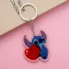 Llavero de Acrílico de Stitch Llavero Colgante para Teléfono Móvil Colgante para Mochila Escolar de Pareja Niños Regalo
