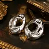 Moda Nicho Europea y Americana Pendientes Simples de Círculo Irregular Exquisitos Pendientes de Botón de Alta Gama Joyería al Por Mayor