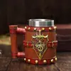 Direto da fábrica produto novo transfronteiriço copo d'água casa caneca de alto valor Viking pirata barril de madeira de grande capacidade copo de cerveja