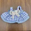 Roupas de Boneca de 15cm Acessórios de Brinquedo de Pelúcia com Laço Renda Vestido Floral Roupa de Substituição
