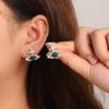 Aretes de Clip con Borla de Perlas Super Brillantes Nicho Exquisito Moda Aretes Versátiles Lujo Ligero Alta Gama Aretes de Botón Joyería