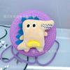Novo Brinquedo de Pelúcia Desenho Animado Porta-Moedas Infantil, Bolsa de Crochê Feita à Mão, Bolsa de Palha Casual Versátil, Bolsas Femininas no Atacado