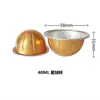 5-230ml tamaño pequeño té de enzimas polvo para la salud taza de papel de aluminio paquete de café caja de lata dorada 10