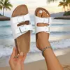Zapatos Birkenstock de Verano 2026 con Tira de Doble Hebilla, Talla Grande Pantuflas de Suela Gruesa para Pareja para Comercio Exterior, Venta al por Mayor
