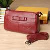 Bolsa Transversal Pequena de Couro Genuíno Novo Transfronteiriço Couro de Vaca Bolsa de Ombro Pequena Mini Bolsa Feminina Porta-Moedas de Meia-Idade Bolsa Quadrada Pequena