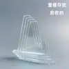 Soporte de Exhibición Acrílico Transparente para Monedas Conmemorativas, Adorno de Escritorio, Portatarjetas Pequeño, Almacenamiento de Tarjetas de Abanico