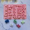 Silicone 26 Letras Minúsculas Em Inglês Bolo Geléia Pudim Sabão Chocolate Bolo Molde Ferramentas De Cozimento