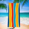 Toalla de Playa de Rizo Transfronteriza Europea y Americana Estampada a Rayas Toalla de Baño para Adultos para Natación Toalla de Playa de Microfibra para Comercio Exterior
